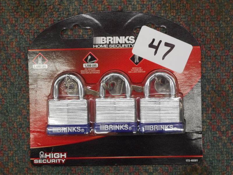 New Brinks 3-Pack Of 2400# Padlocks...