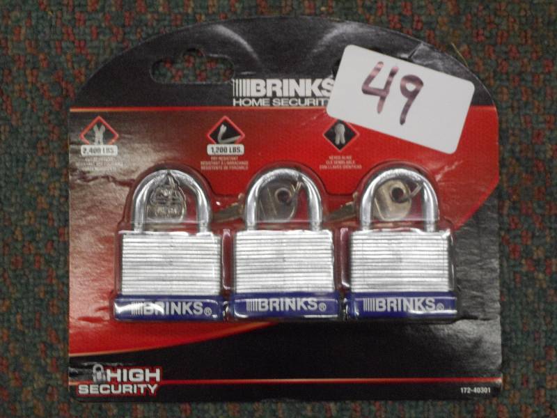 New Brinks 3-Pack Of 2400# Padlocks...