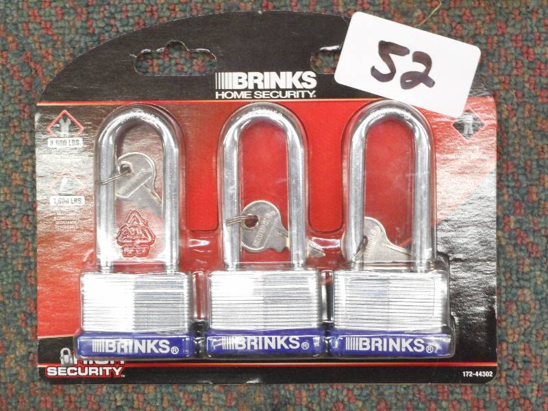 New Brinks 3-Pack Of 3600# Padlocks...