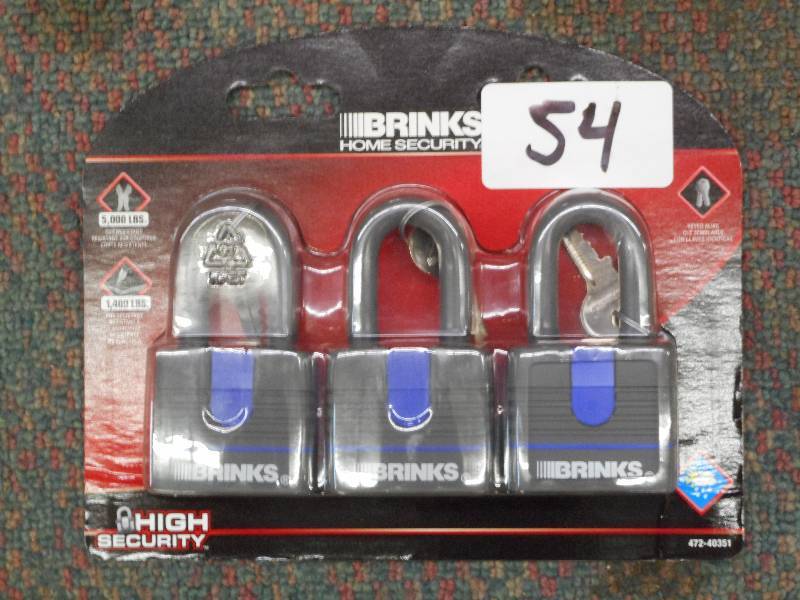 New Brinks 3-Pack Of 5000# Padlocks...