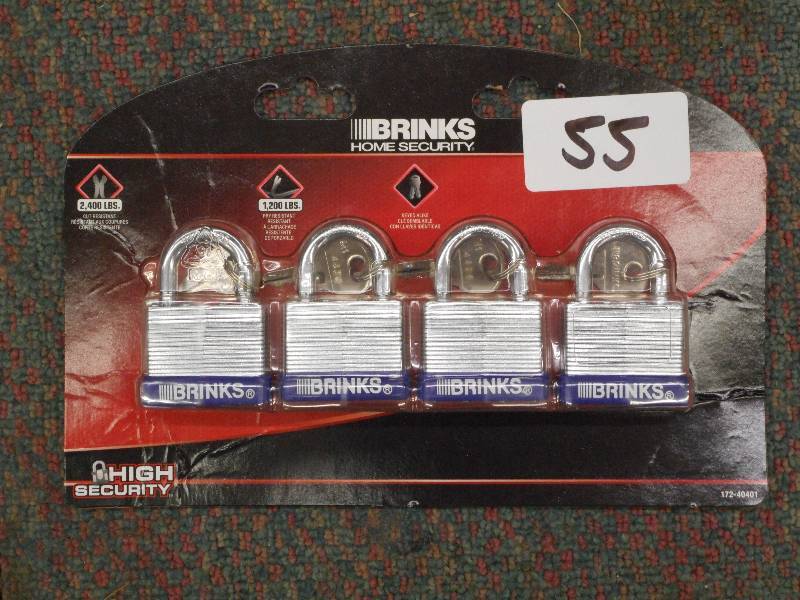 New Brinks 4-Pack Of 2400# Padlocks...