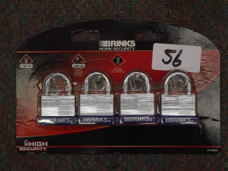 New Brinks 4-Pack Of 2400# Padlocks...