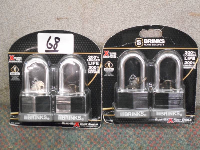(2) New Brinks 2-Packs Of 9000# Pad...