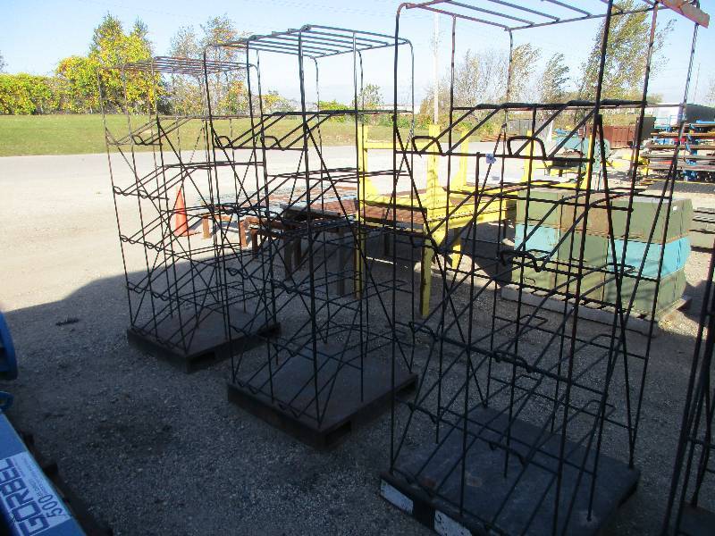 3 Steel Parts Bins Racks