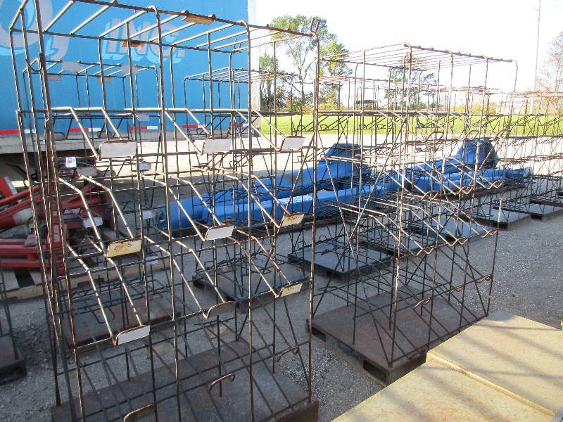 2 Steel Parts Bins Racks