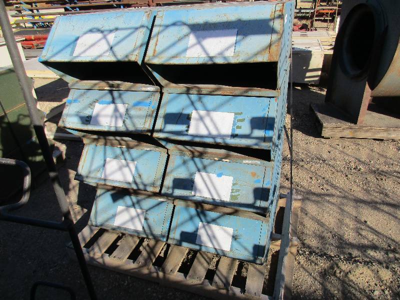 8 Metal Parts Bins