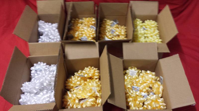Yellow and White Bows