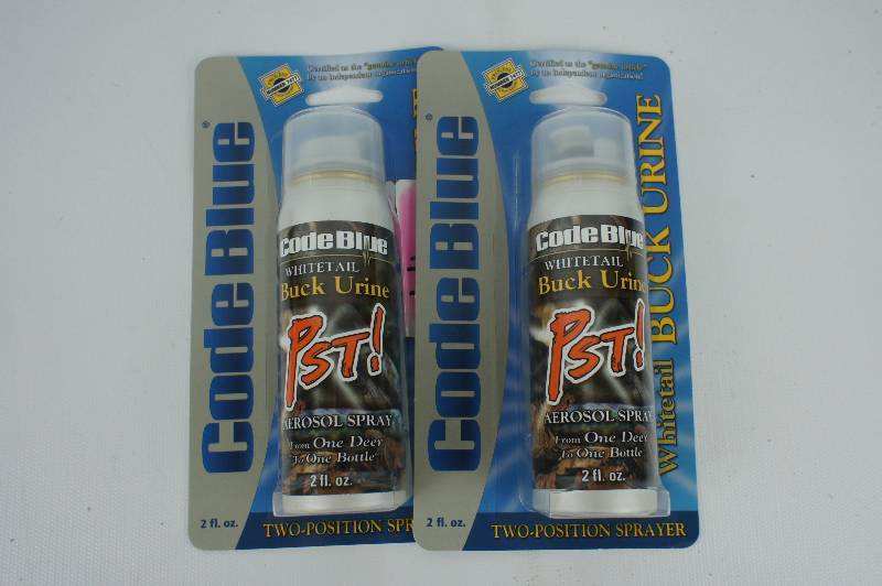 lot 43 image: Lot of 2 Code Blue PST Buck Urine Aerosol Spray (2-Ounce)