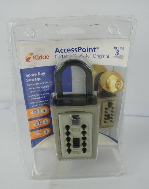 lot 40 image: KeySafe Portable AccessPoint Combination Push Button 3 Key Safe