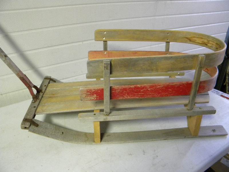Antique wood sled