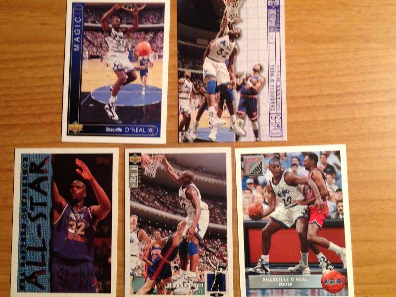 Hall of Fame big men card package. ONeal, Ewing, Robinson, Malone.