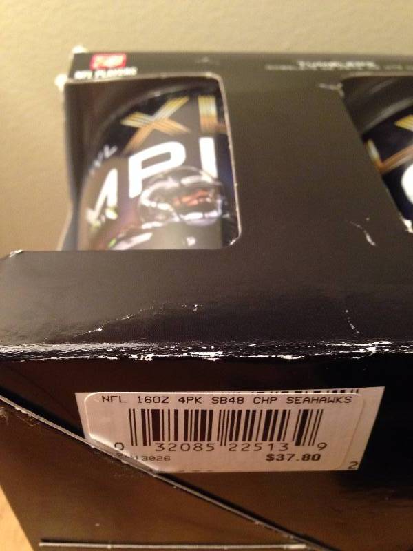 Seattle Seahawks Super Bowl Glasses - NEW