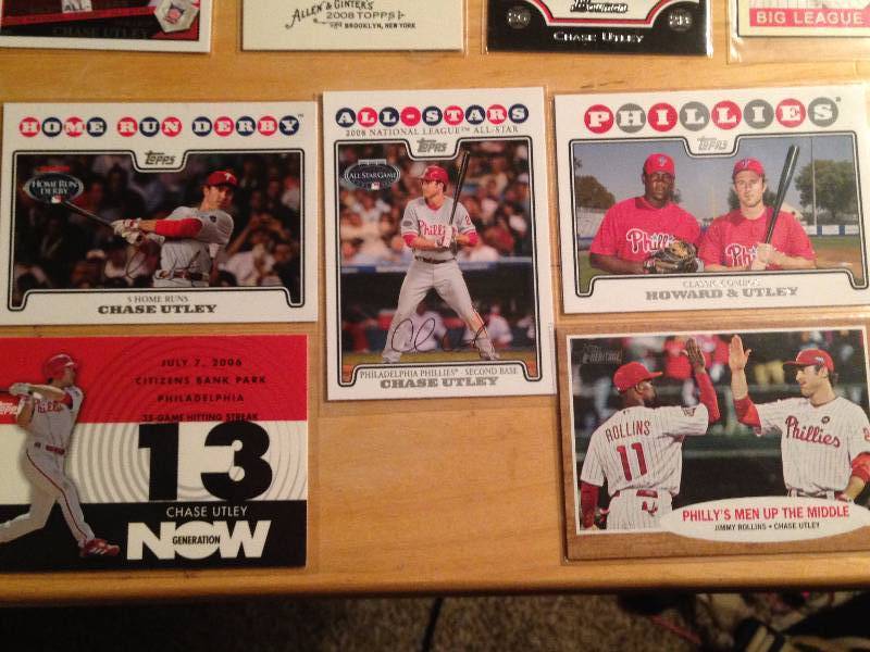 Chase Utley Player Card Lot