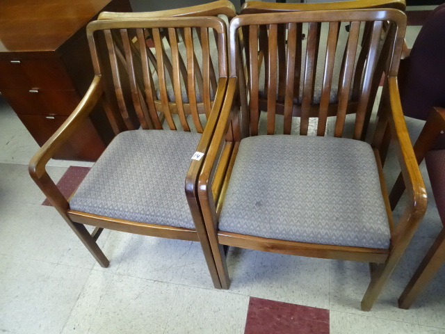 2 Matching Wood Framed Side Chairs