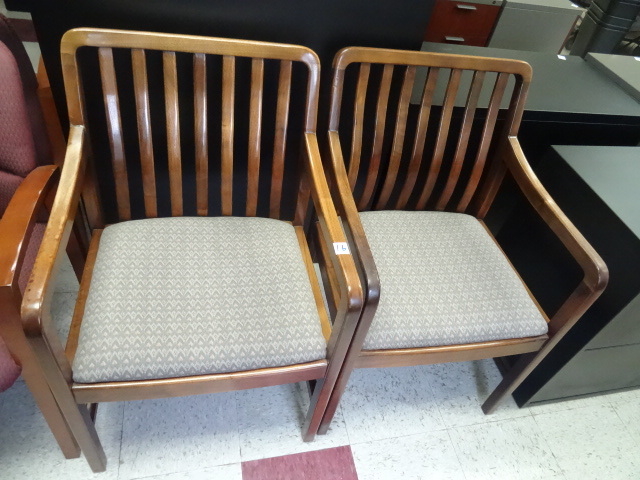 2 Matching Wood Framed Side Chairs
