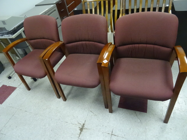 3 Matching Wood Framed Side Chairs