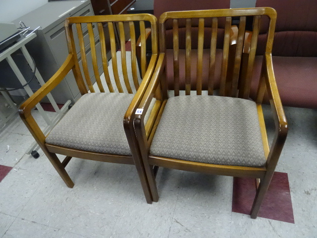 2 Wood Framed Side Chairs
