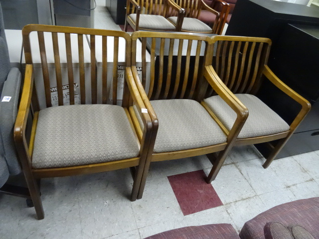 3 Matching Wood Framed Side Chairs