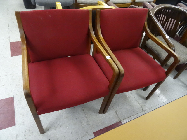 2 Matching Wood Framed Side Chairs
