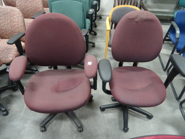 2 Matching Office Chairs on Wheels