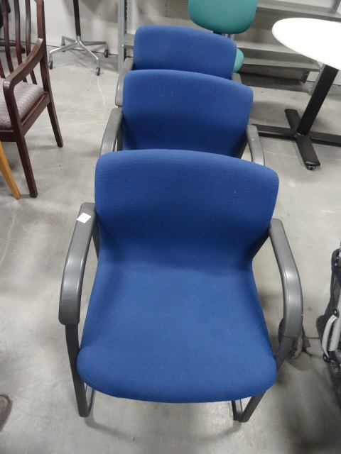 3 Metal Framed Side Chairs