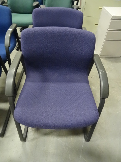 2 Matching Metal Framed Side Chairs