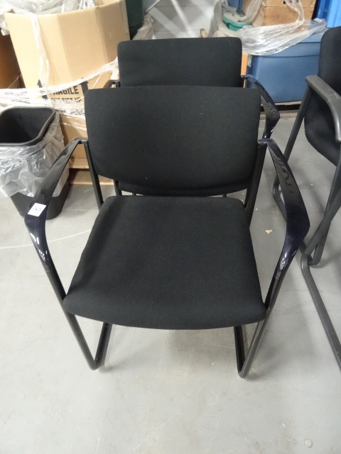 2 Matching Metal Framed Side Chairs