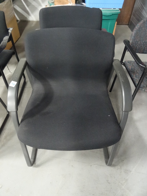 2 Matching Metal Framed Side Chairs