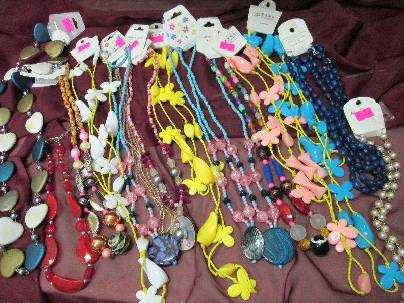 15 beaded necklaces...