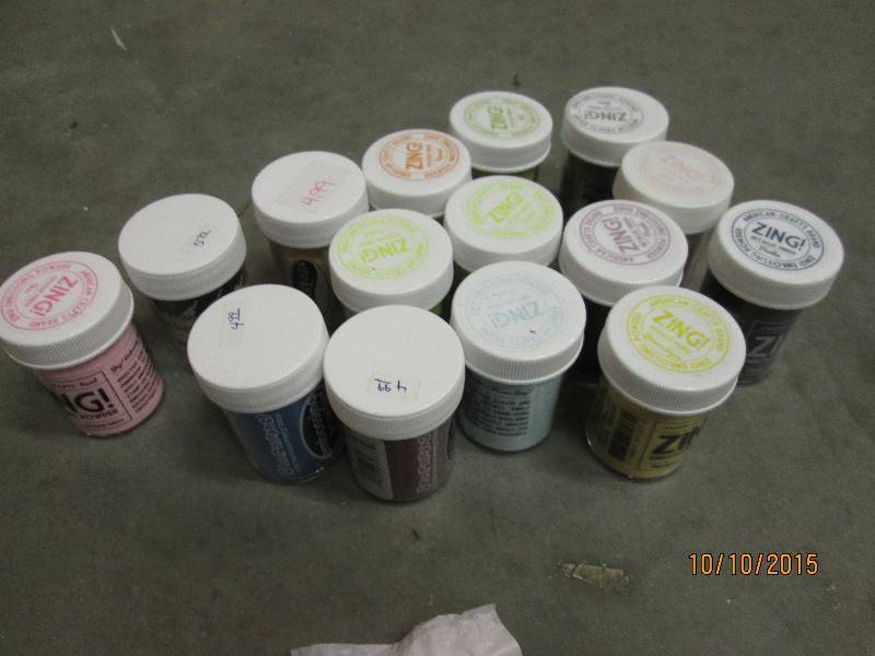 Large lot of embossing powder, grea...