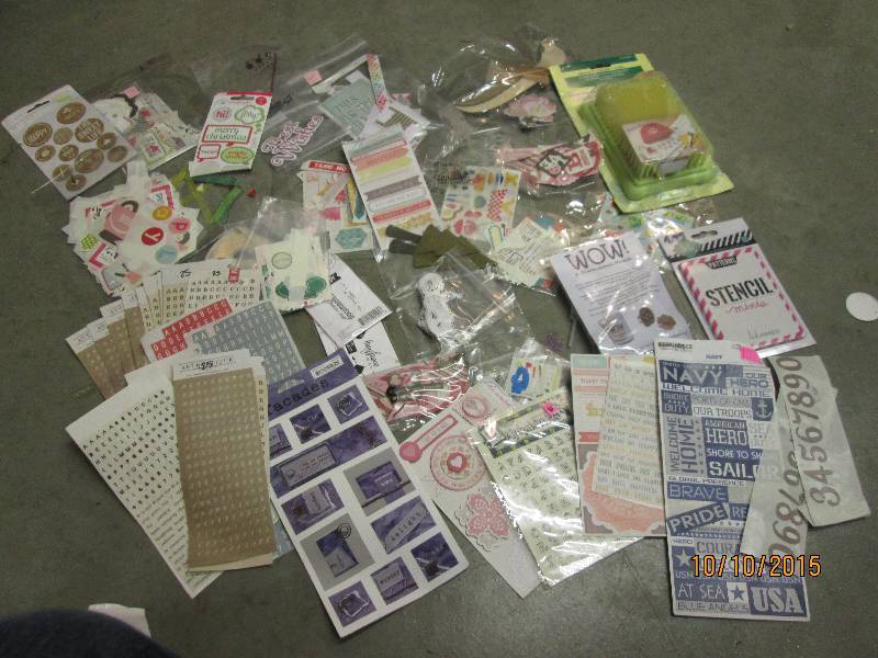 Large lot of assorted scrapbook ite...