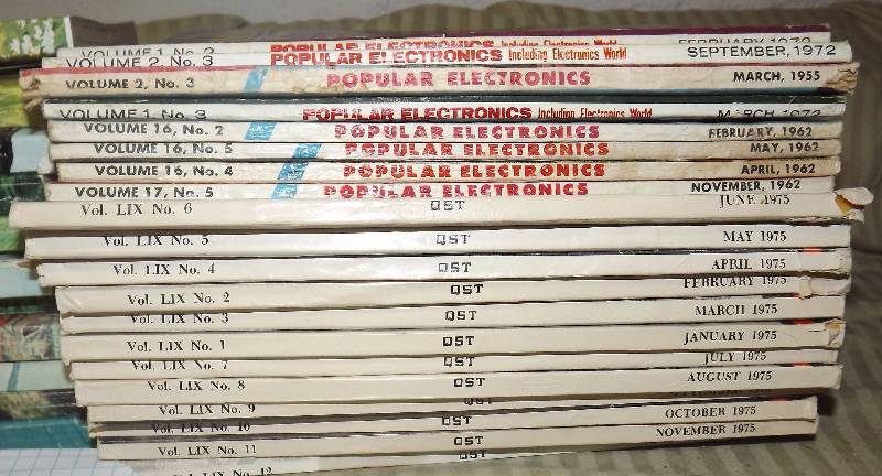 Box of Vintage Magazines - QST, Popular Electronics 