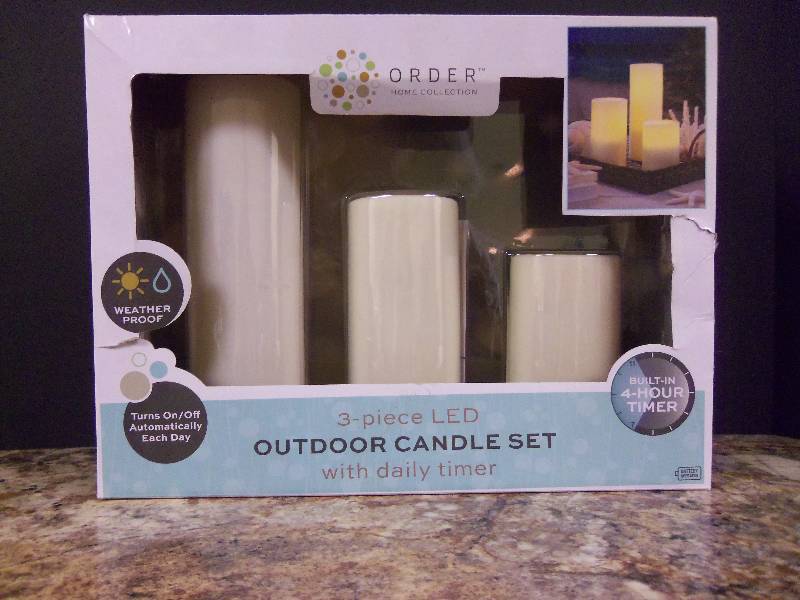 3-Piece Outdoor Candle Set