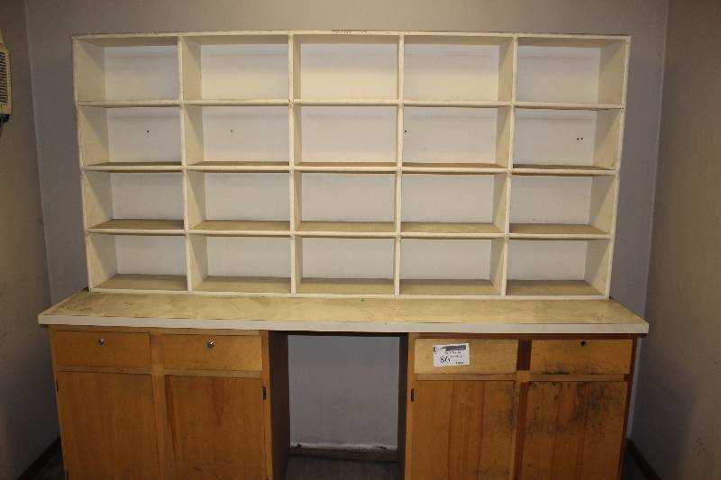 Lot of (2) Including Organizational Shelf Cabinets wCounter Top 11.5� x 93� x 45� 25� x 96� x 36�.