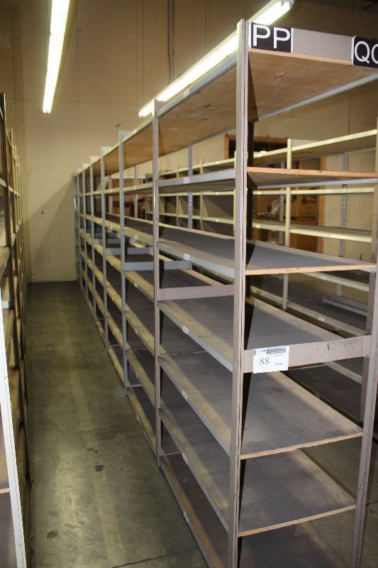 Metal Shelving Unit 23� x 336� x 88�.