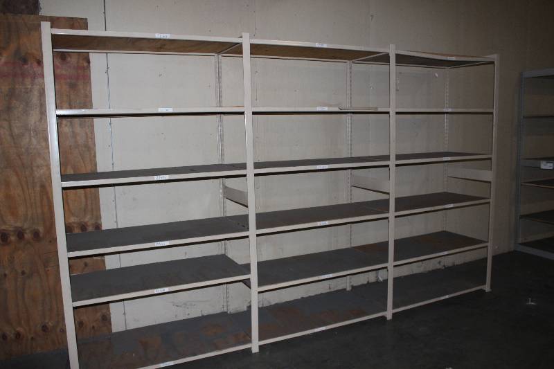 Metal Shelving Unit 23� x 144� x 88�.