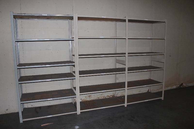 Metal Shelving Unit 23� x 144� x 88�.
