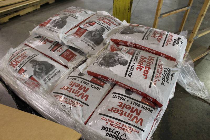 Lot of (3) Bags of Diamond Crystal Winter Melt Halite Rock Salt.