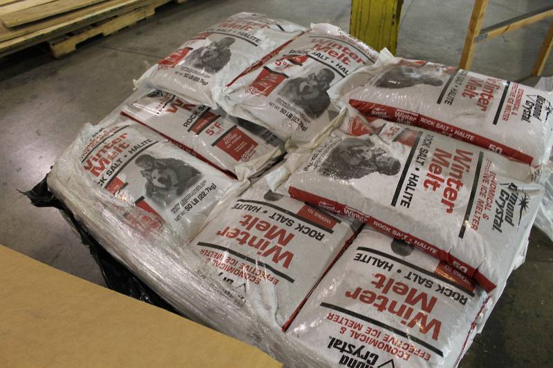 Lot of (3) Bags of Diamond Crystal Winter Melt Halite Rock Salt.