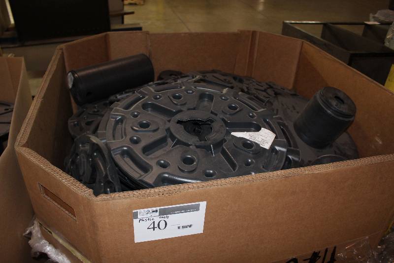 Box Lot of Plastic Reels.