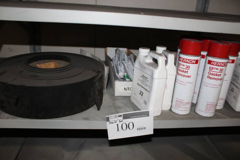 Shelf Lot Including Hernon Rust Eliminator Hernon Gasket Remover And More.