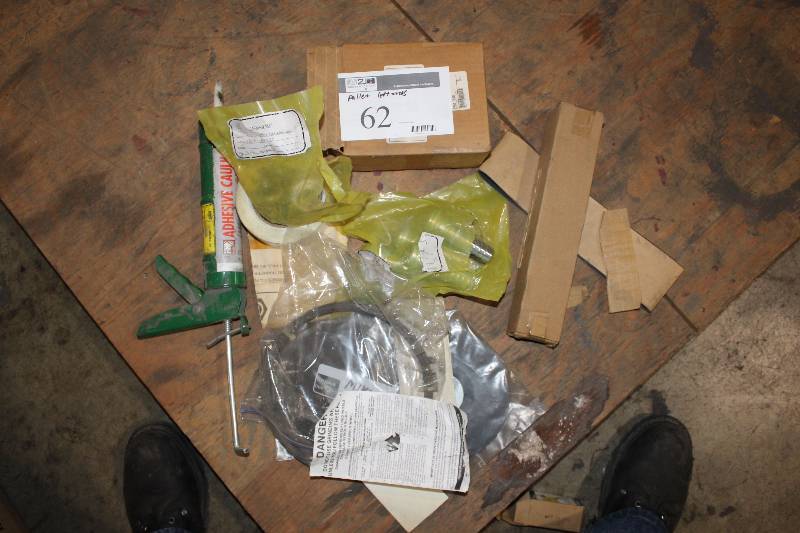 Box Lot Including Grinding Wheel Caulk Gun And More.