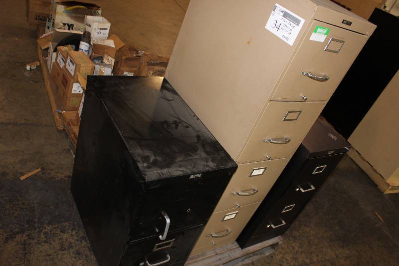Lot of (3) Metal Filing Cabinets.