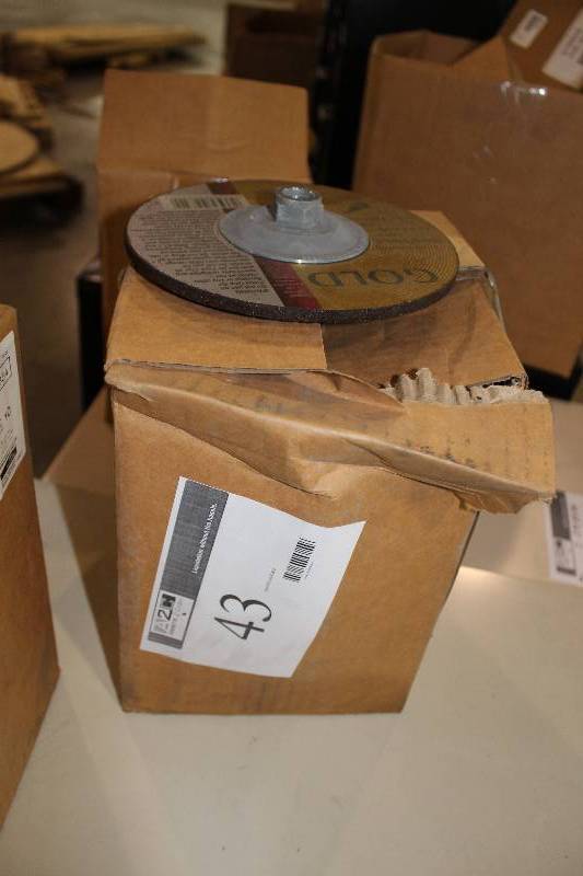 Box Lot of Carborundum Gold Grinding Wheels For Grinding SteelMetal Type 27 7� x 1.4� x 58�-11 app. 10 ct.