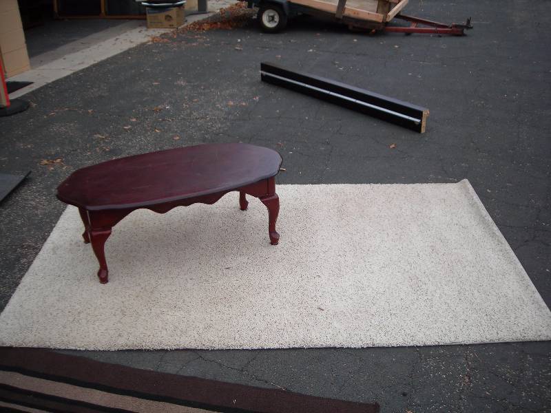 lot 41 image: Plush Rug 8x5, Coffee Table