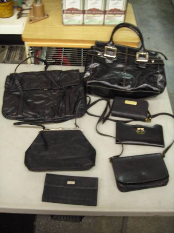 lot 67 image: Lot Of Assorted Back Purses, Wallets, Hand Bags