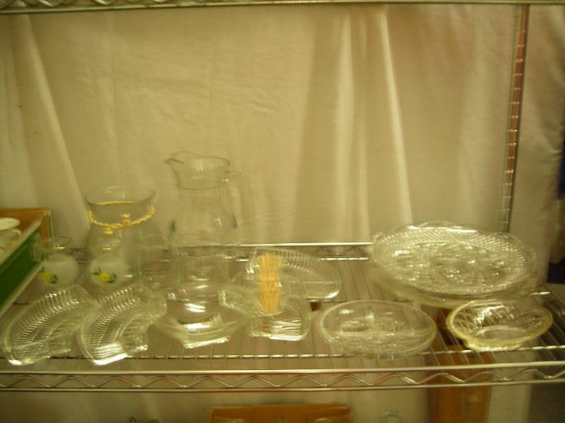 lot 81 image: Lot Of Vintage Glassware, Relish Trays, More