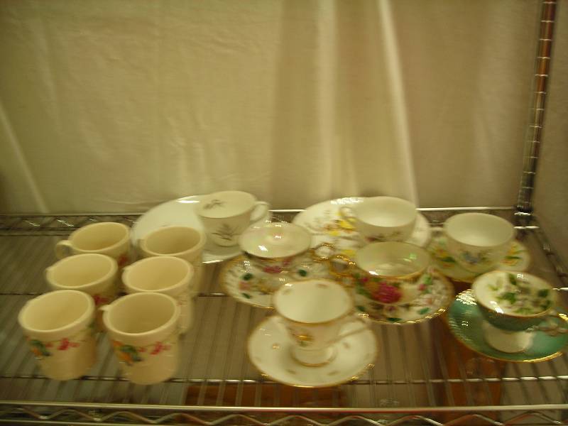 lot 82 image: Lot Of Vintage Tea Cups, Saucers, Dishes