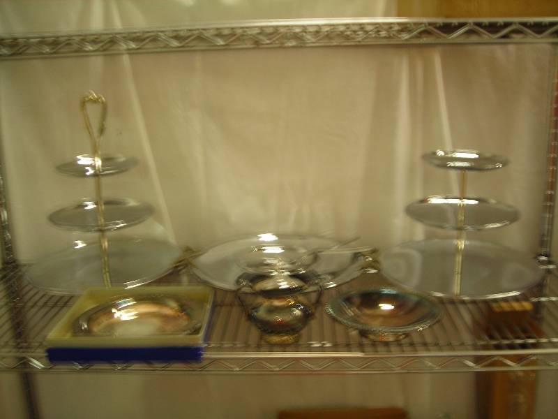 lot 83 image: Lot Of Stainless Steel & Silver Plate Serving Dishes