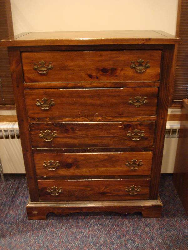 lot 3 image: Solid Wood Dresser&nbspHas Some Wear....
